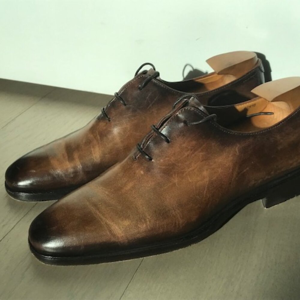 Brown Berluti Oxford Shoes